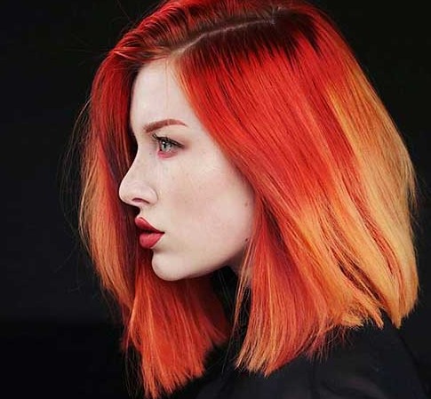 kırmızı kızıl kısa saç modelleri 2019