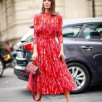 kırmızı midi elbise 2019
