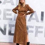 uzun kollu leopar elbise modeli 2019