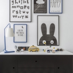 Siyah beyaz çocuk odası dekorasyonları