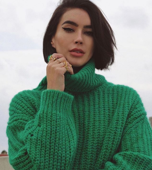 bayan yeşil kazak modelleri 2019 2020