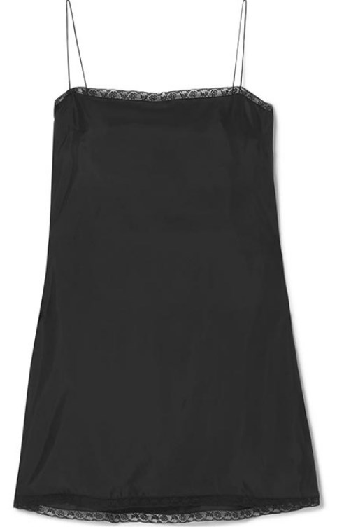 mini siyah saten elbise 2019