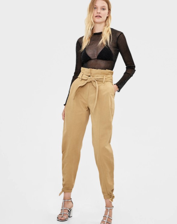 Bershka paperbag sonbahar kış pantolon modelleri 2019 20