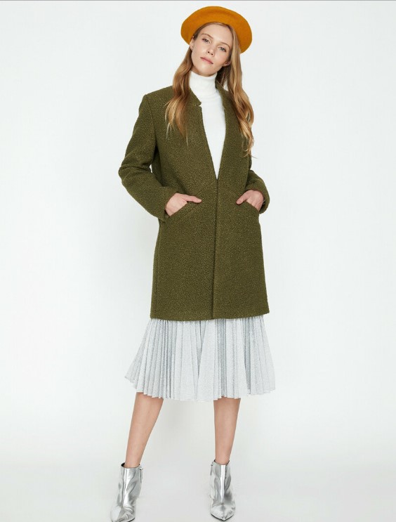 Koton kışlık kaşe bayan ceket modelleri 2020